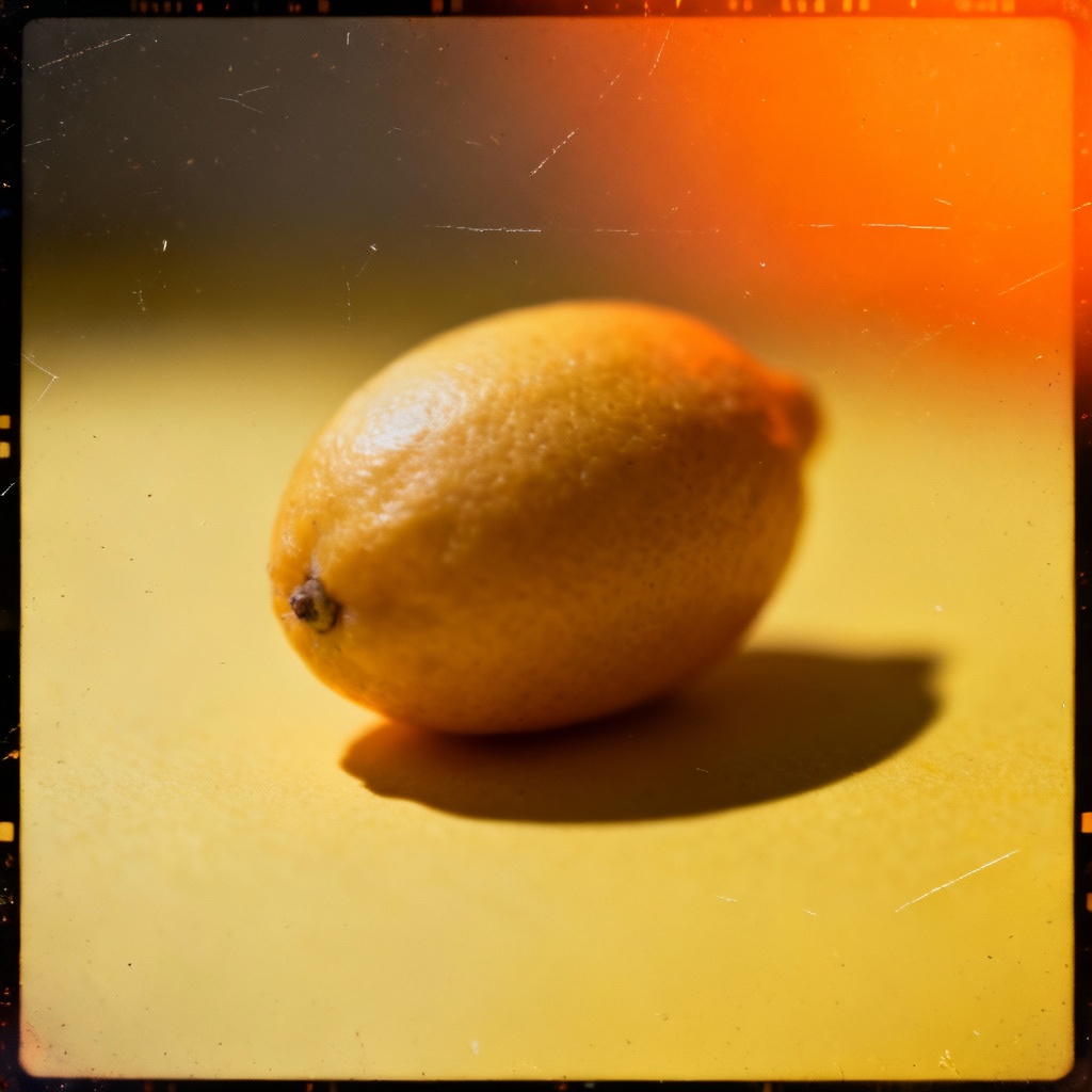 AI vintage film burn light leak frame