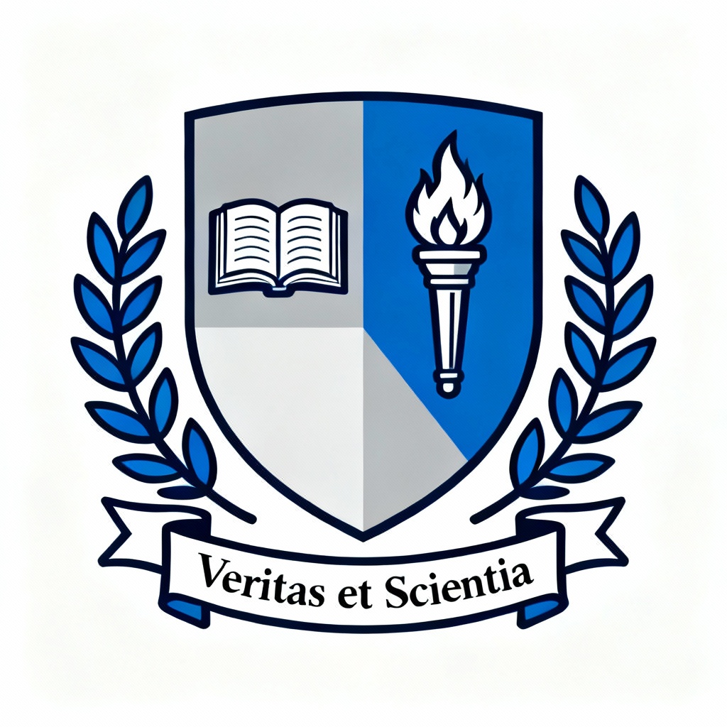 AI Academic Shield with Books and Torch