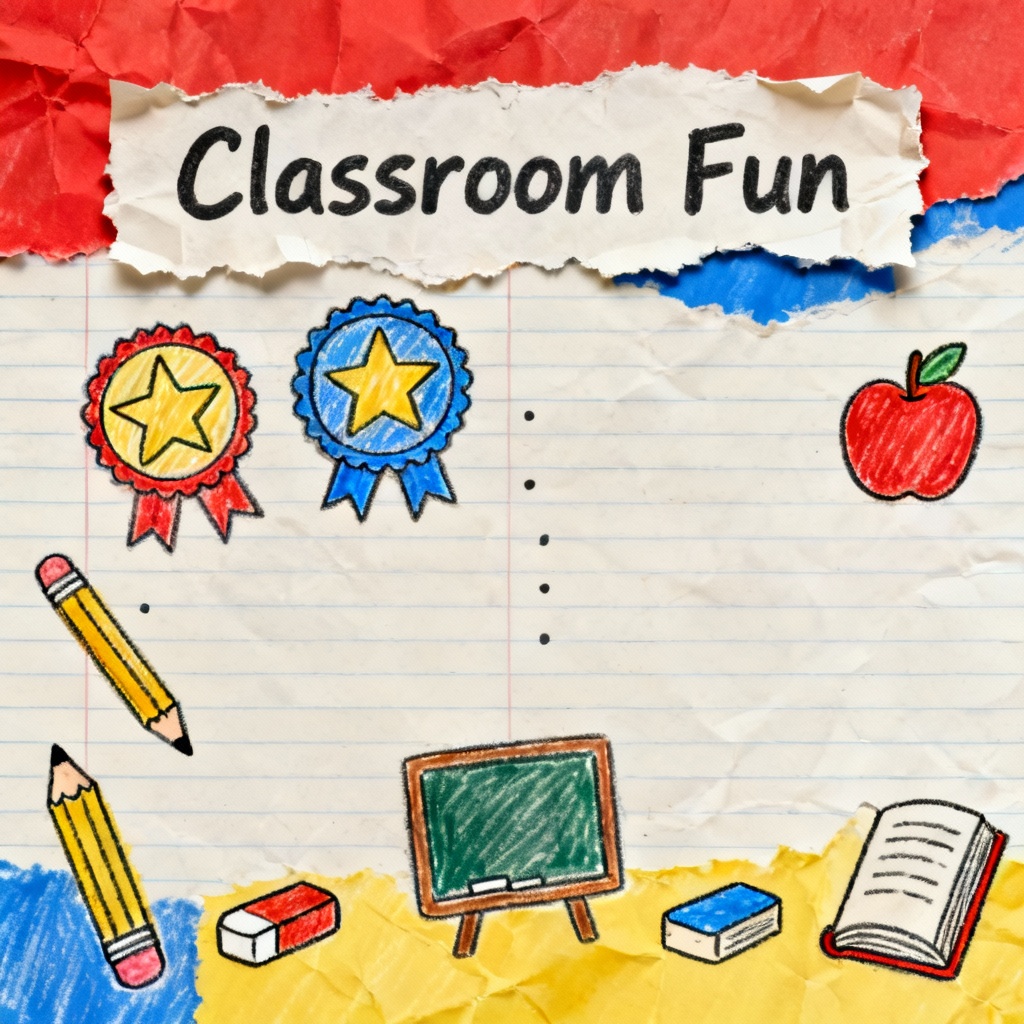 AI doodle classroom learning theme