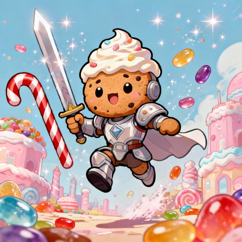 AI Cookie Run Kingdom style hero splash art