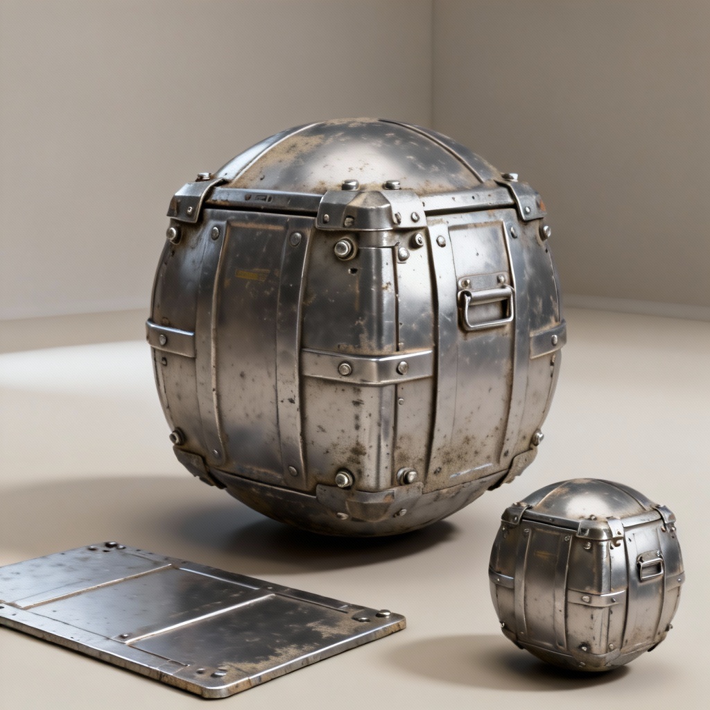 AI generated sci fi crate PBR texture