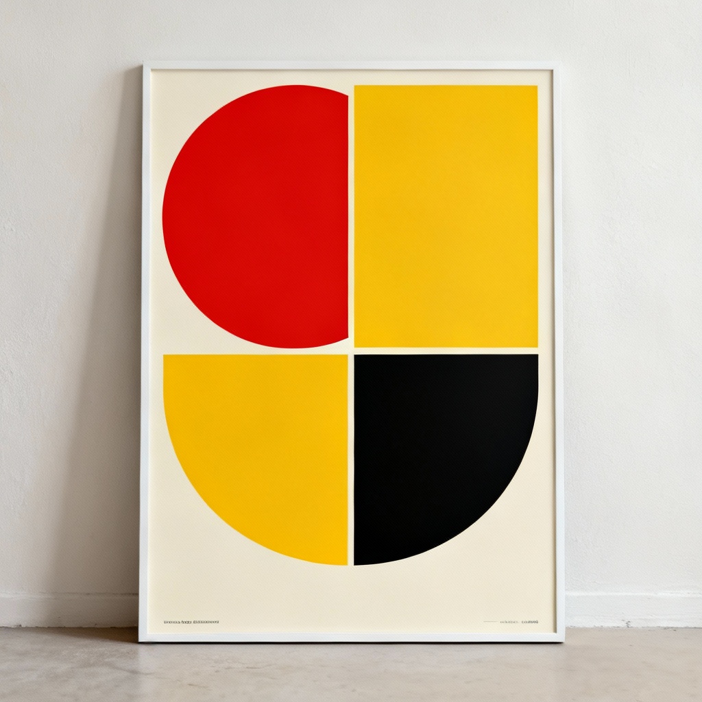 AI Bauhaus minimal poster design