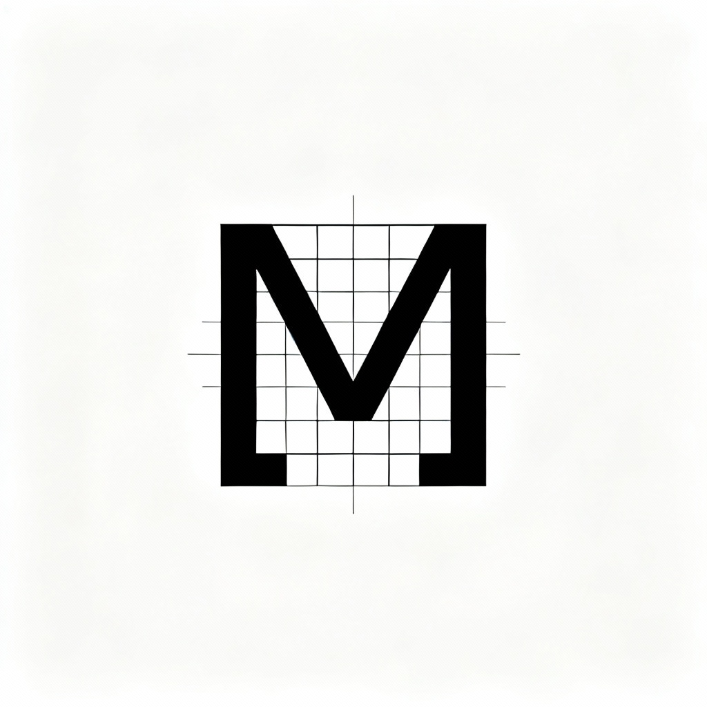 AI modern geometric monogram logo