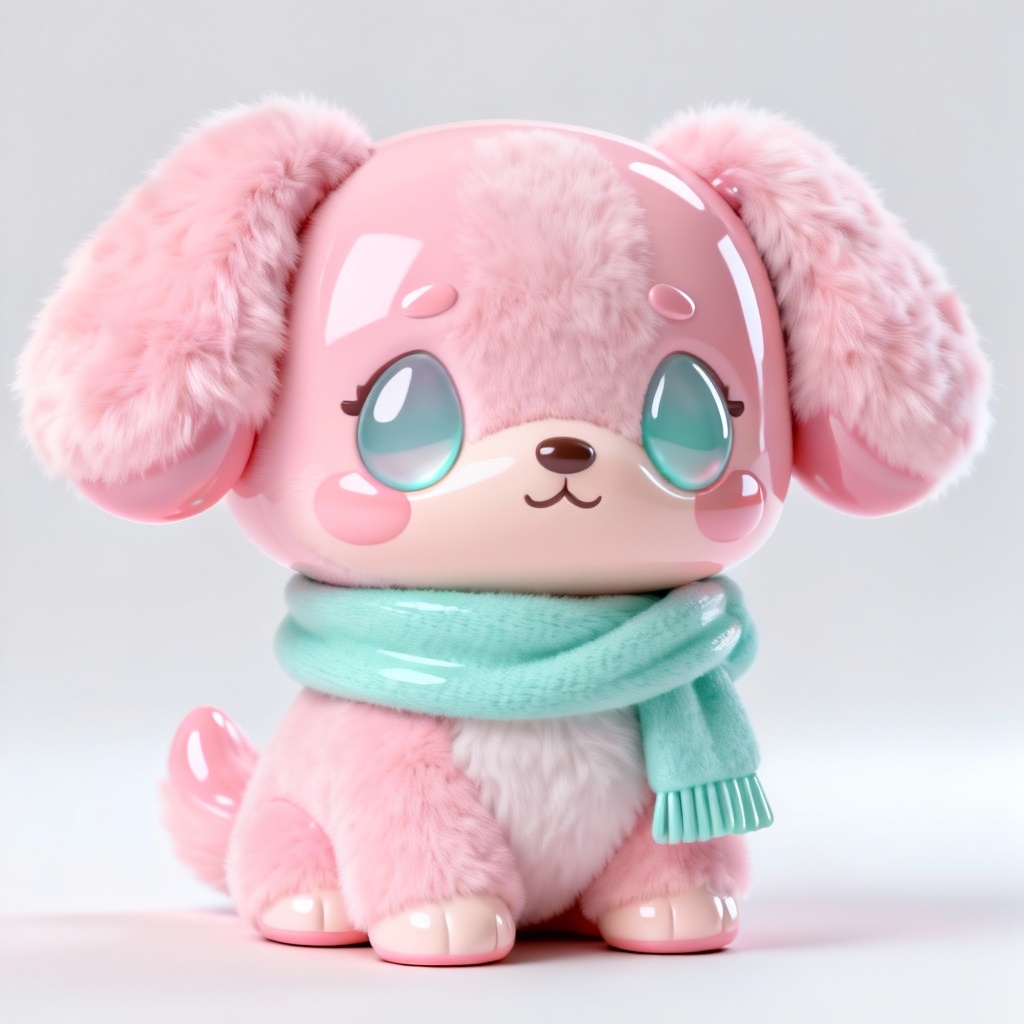 Pastel Labubu-style puppy pet avatar
