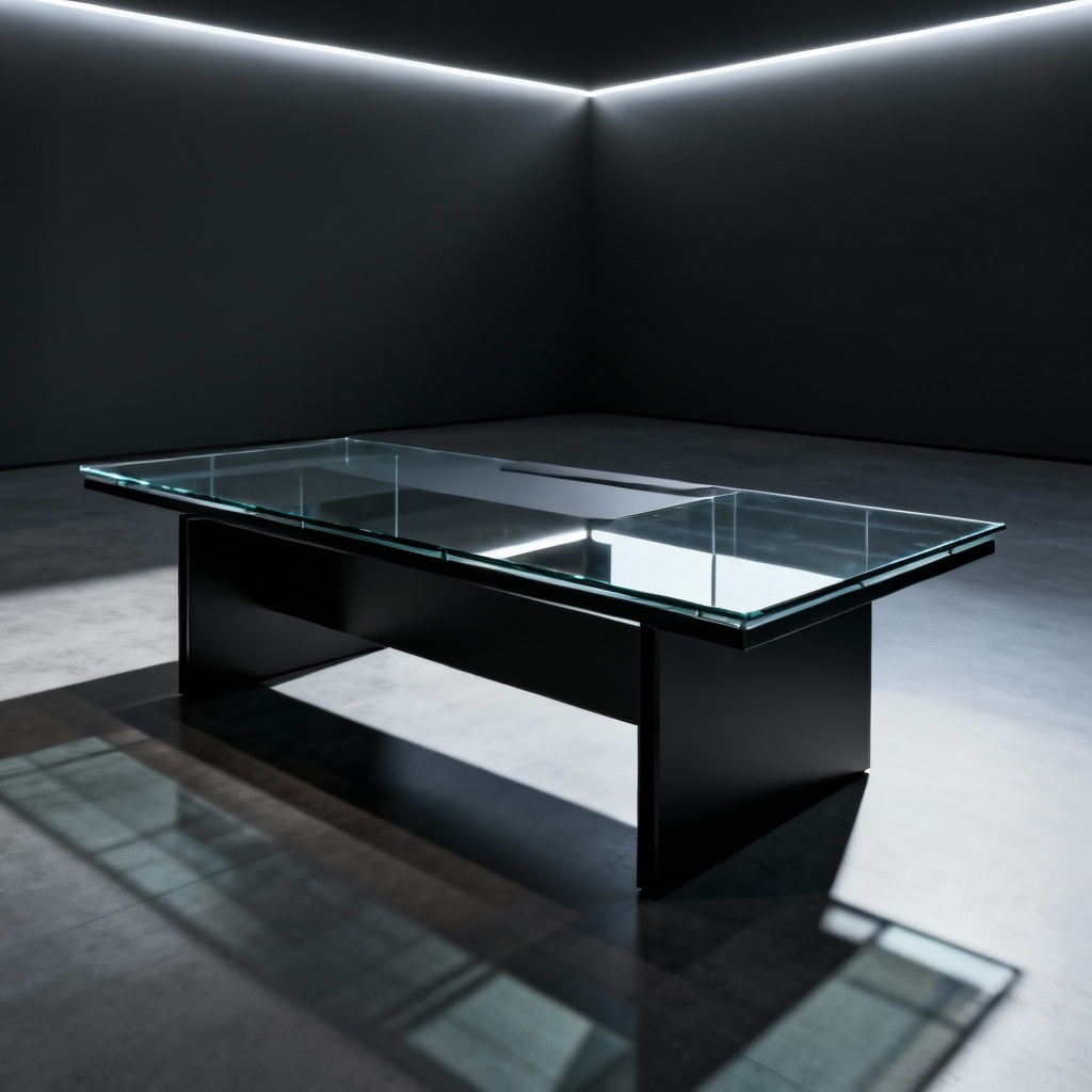 AI modern presidential glass desk