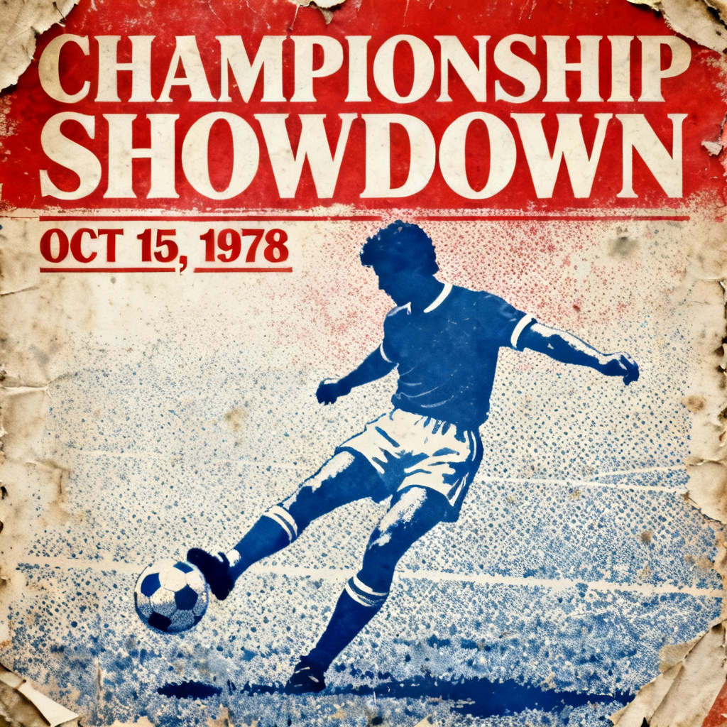 AI retro worldcup-soccer match poster