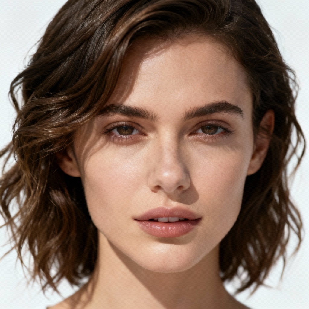 AI wavey hair generator result with natural beach waves