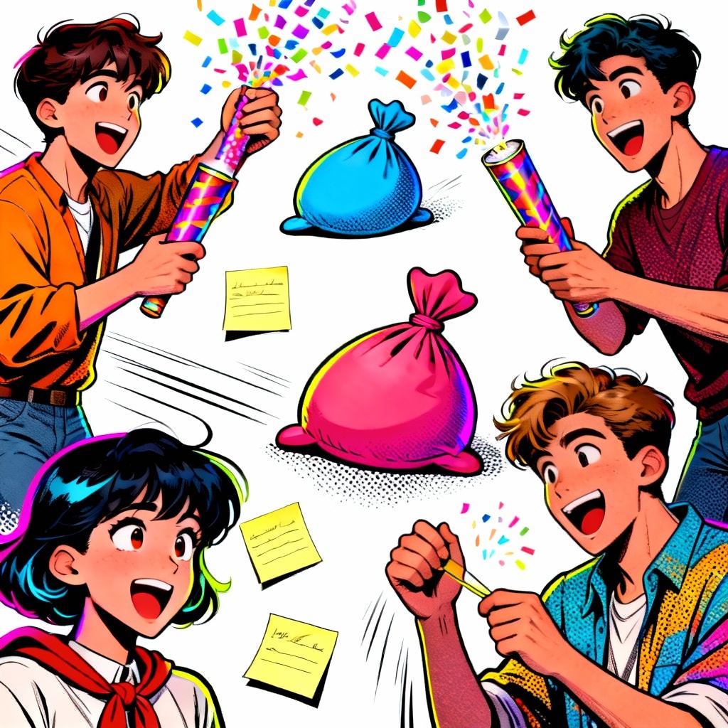 AI Mischief Generator playful prank character collage