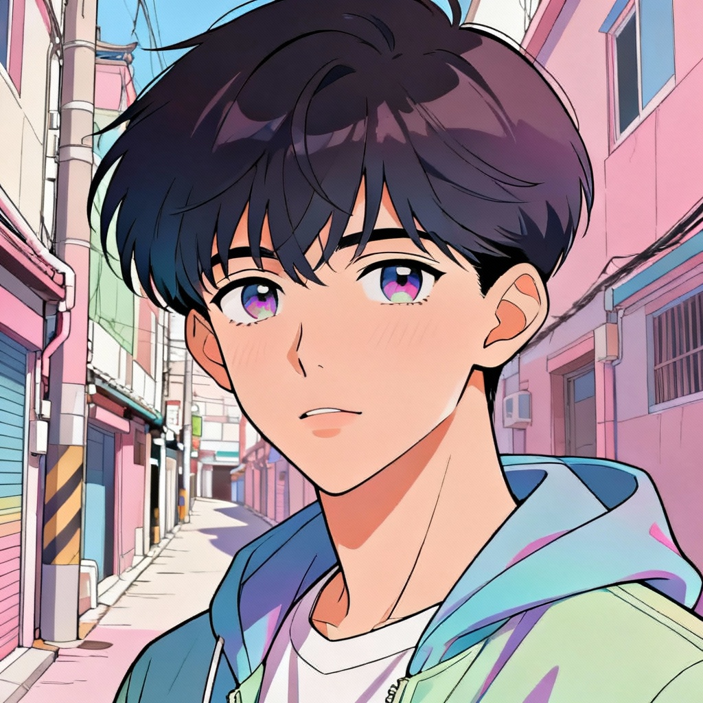 AI K-webtoon avatar in manhwa style with expressive eyes