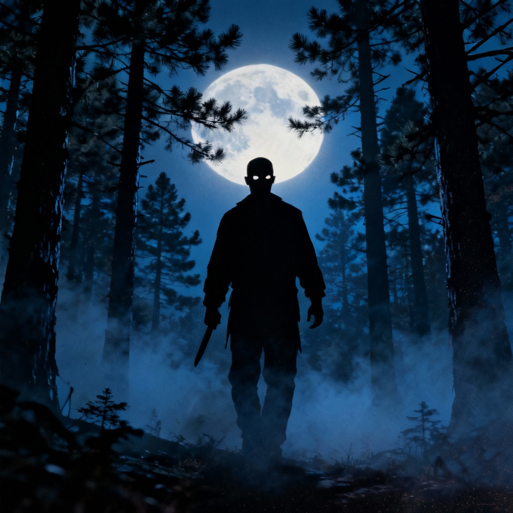 AI Classic Slasher In Moonlit Woods