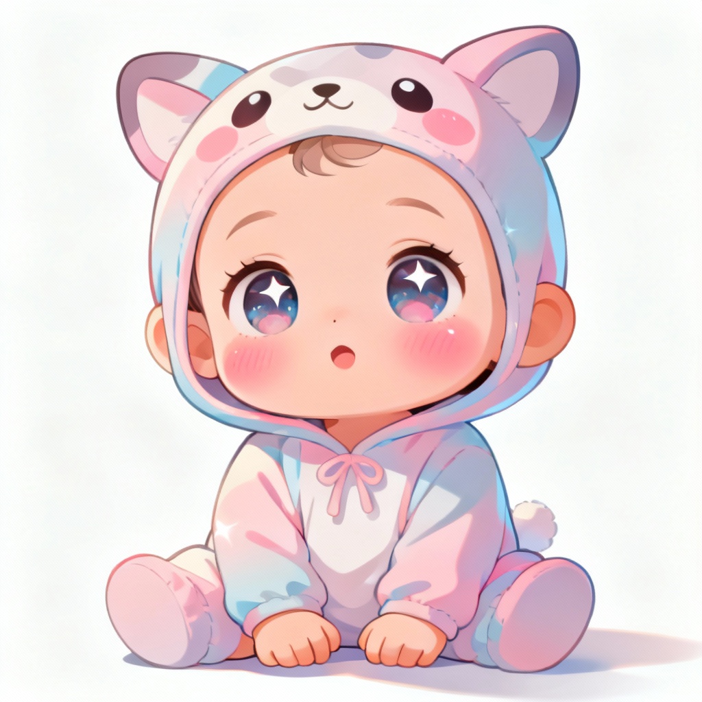 AI kawaii chibi baby character