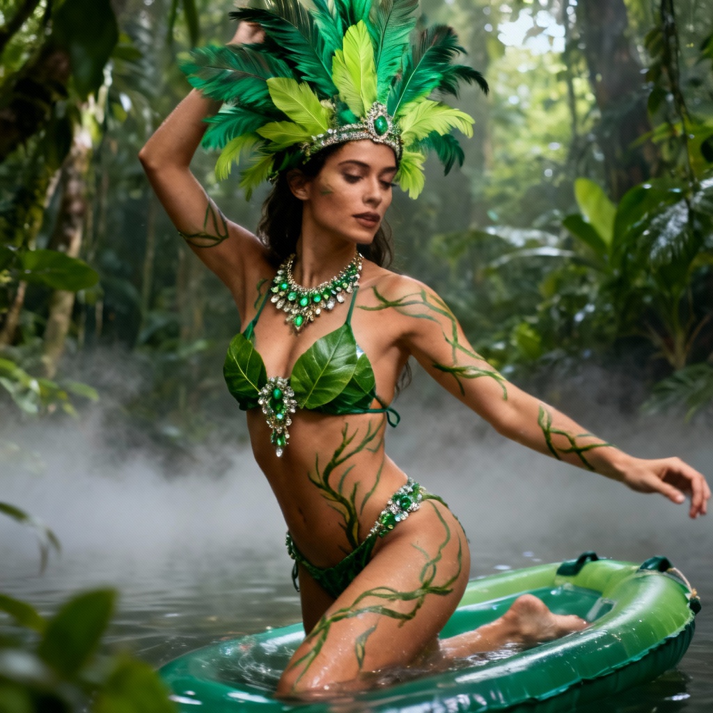 AI Emerald rainforest samba queen