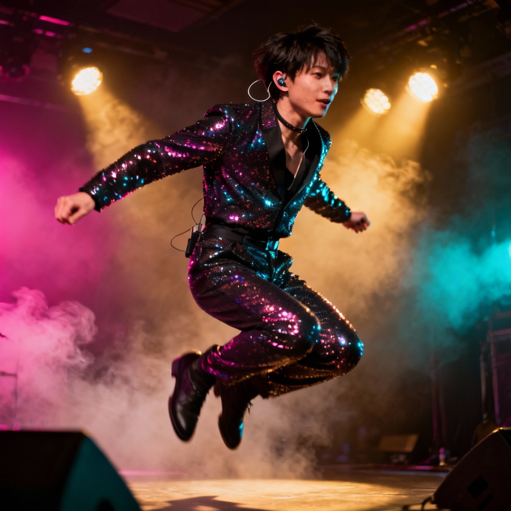AI Shinozaki Style Stage Performance Portrait