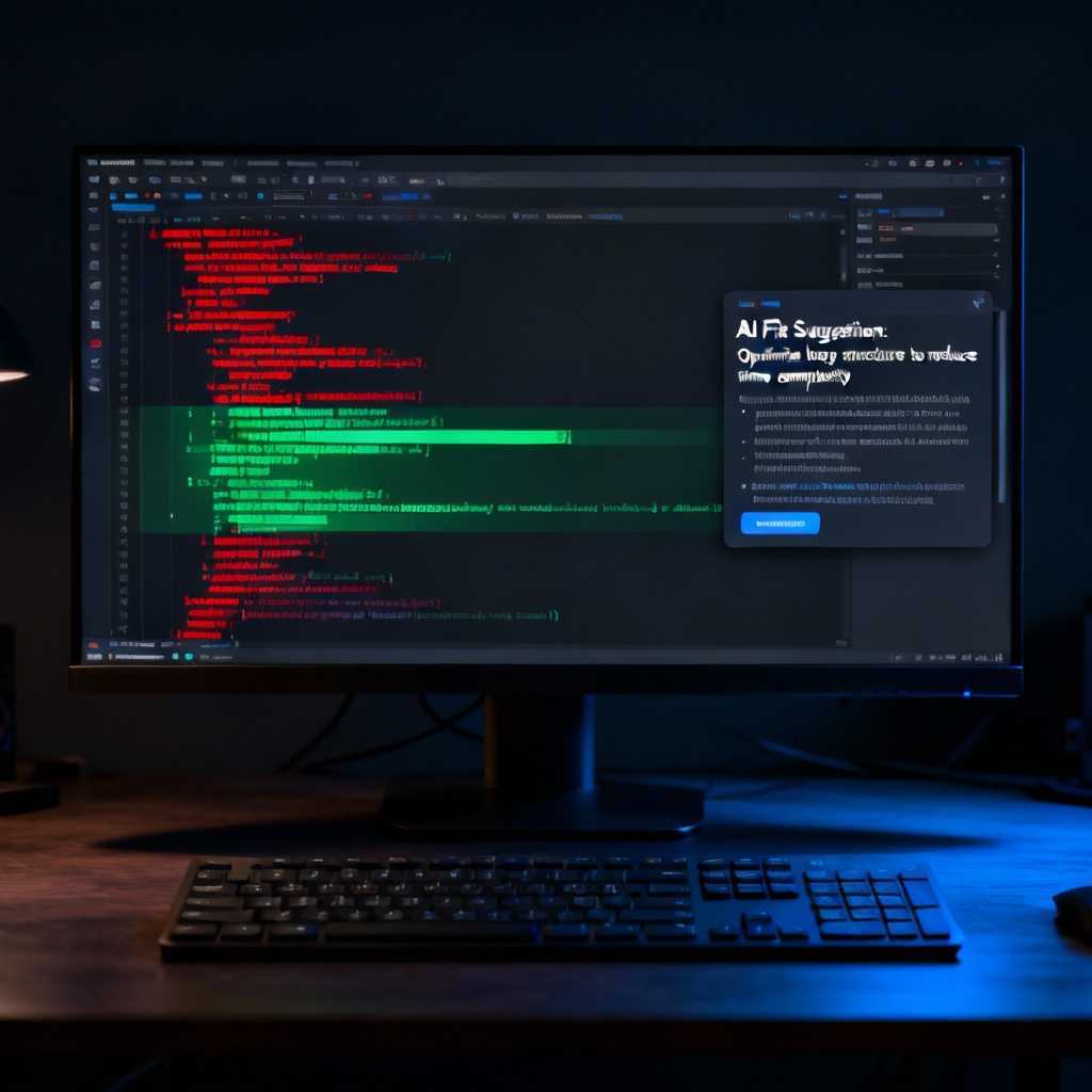 AI coding assistant suggesting bug fixes in an editor