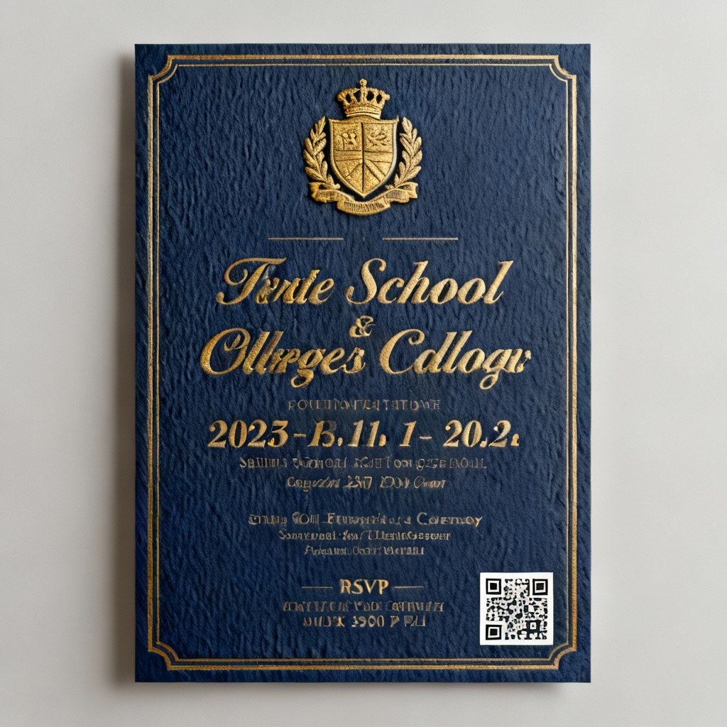 AI Formal Graduation Invitation With University Crest
