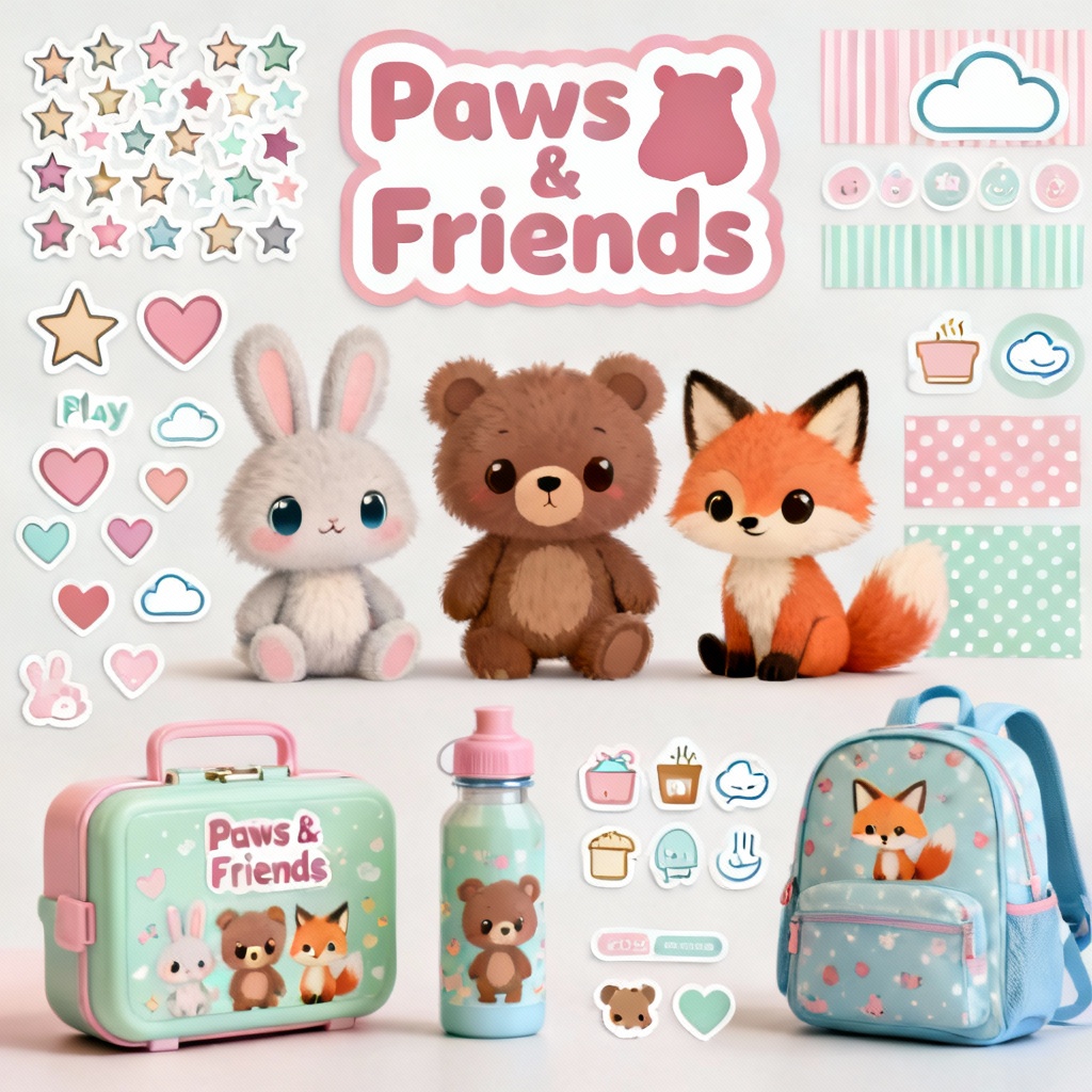 AI kids brand playful animal kit