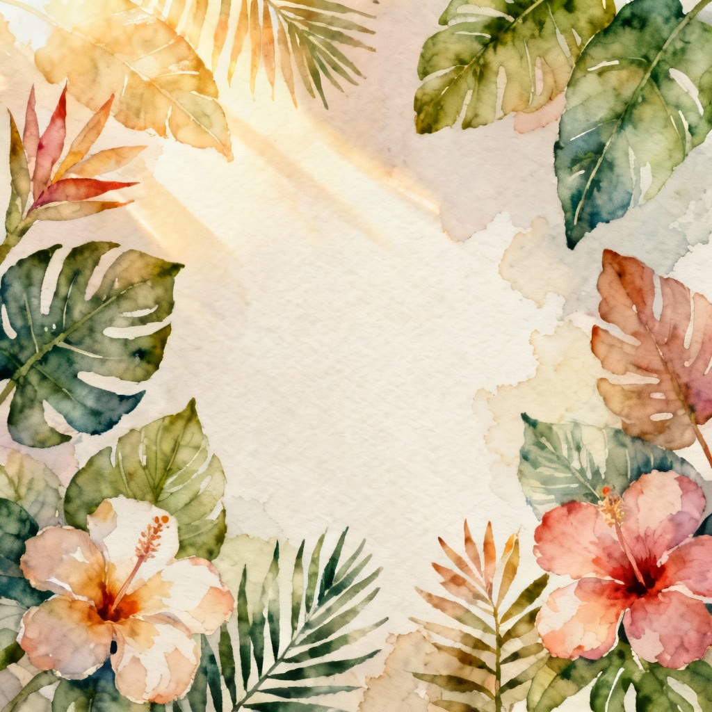 AI watercolor botanical illustration