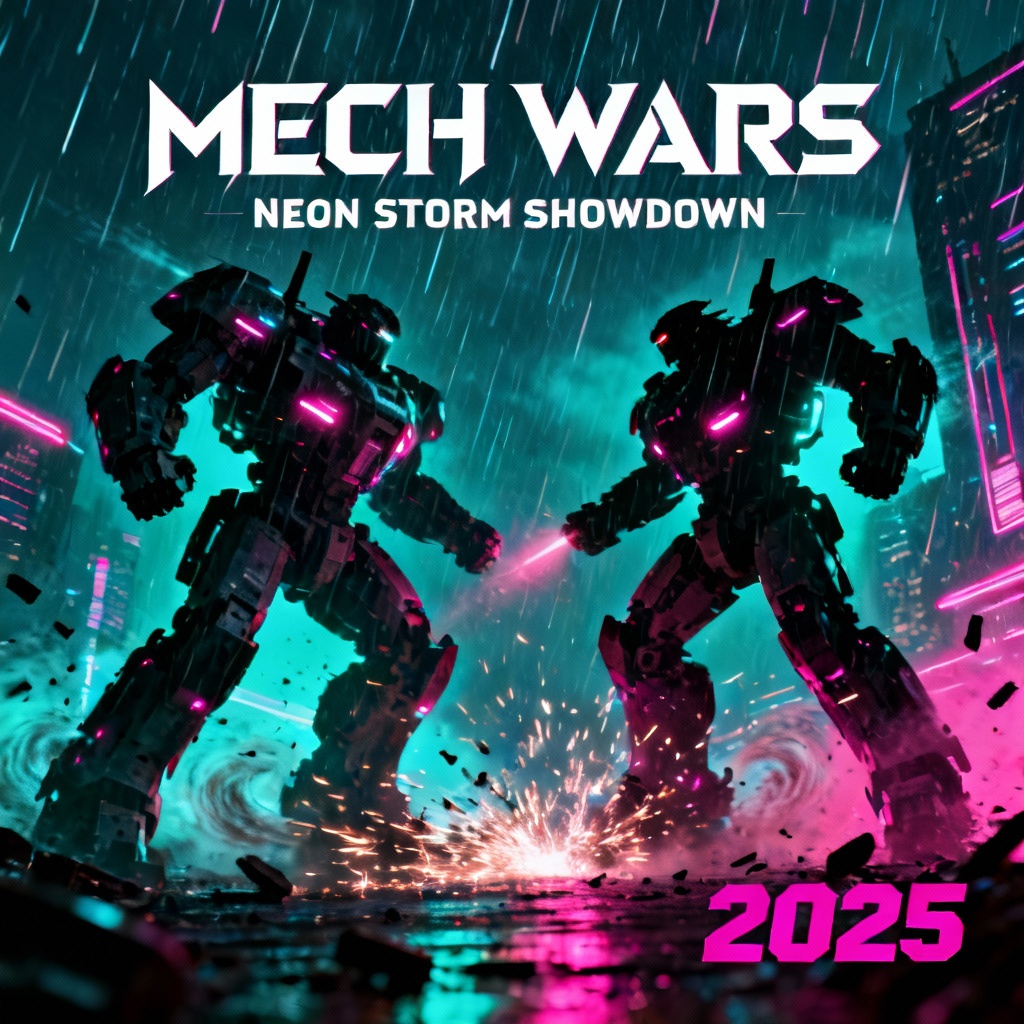 AI Sci Fi Titan Showdown Poster Theme