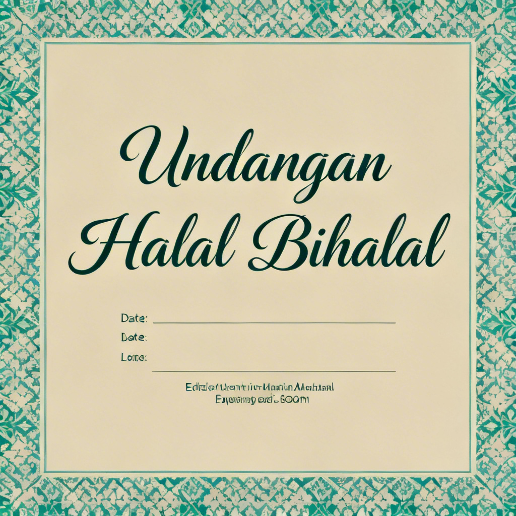 AI halal bihalal invitation design