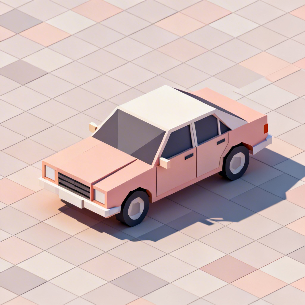 AI Isometric 3D Car Render