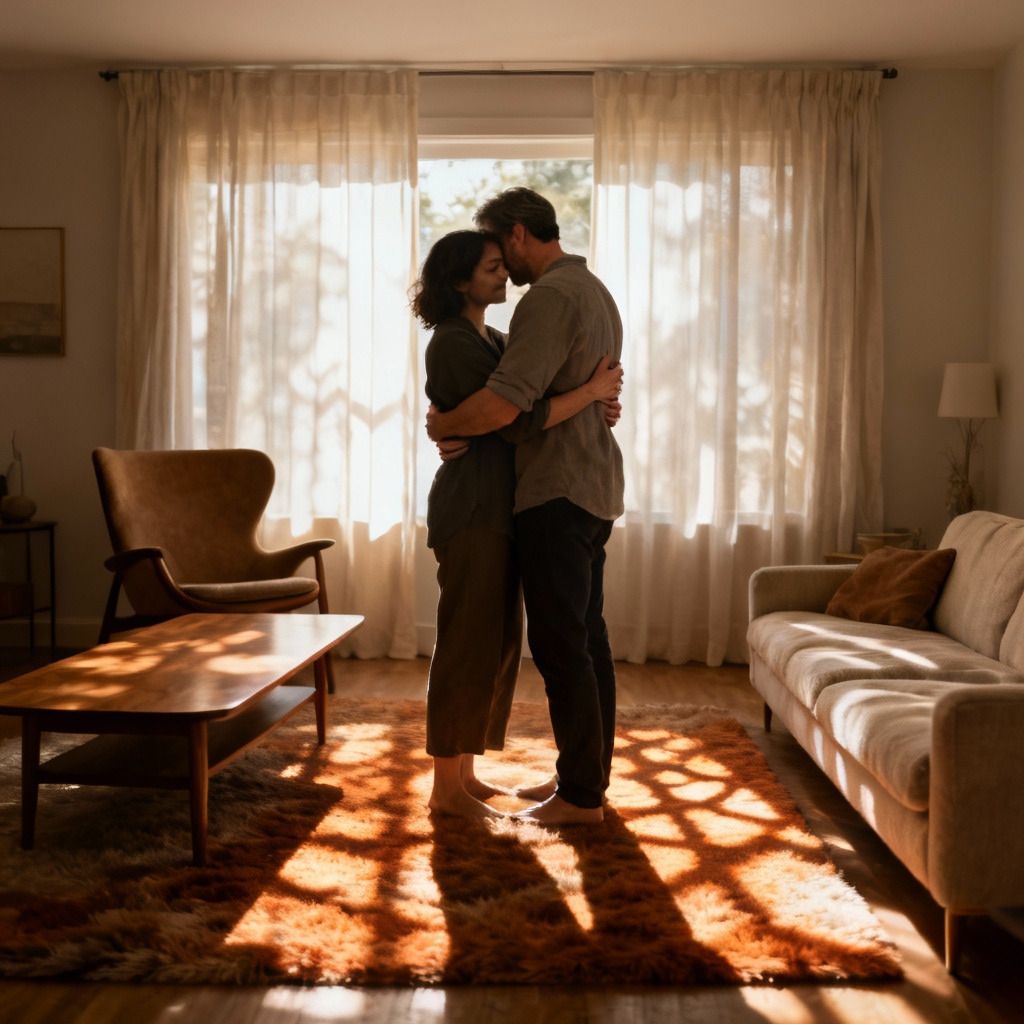 AI living room reunion embrace