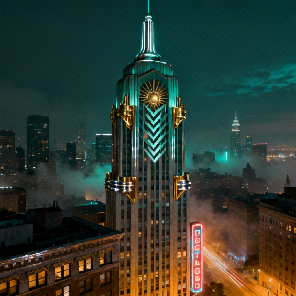 AI Art Deco Skyscraper