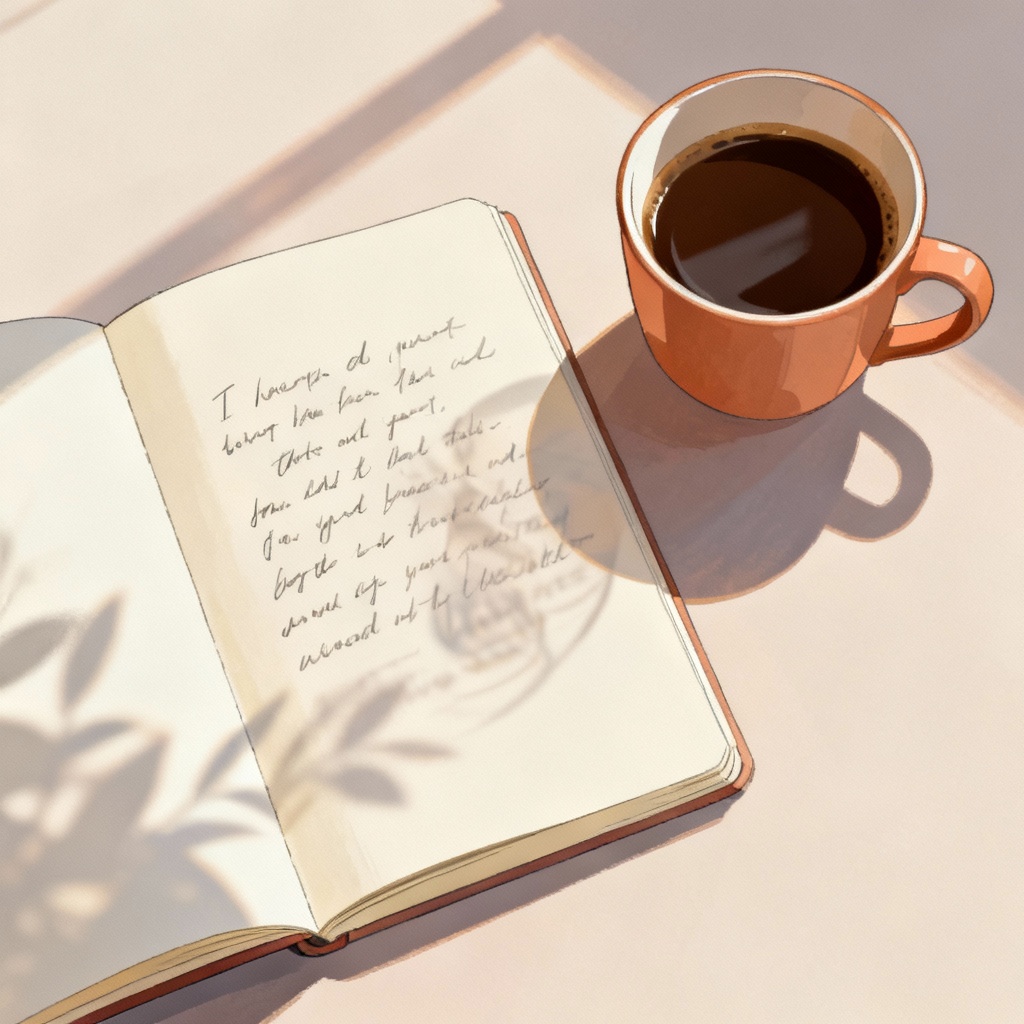 AI Morning Clarity Journal Scene