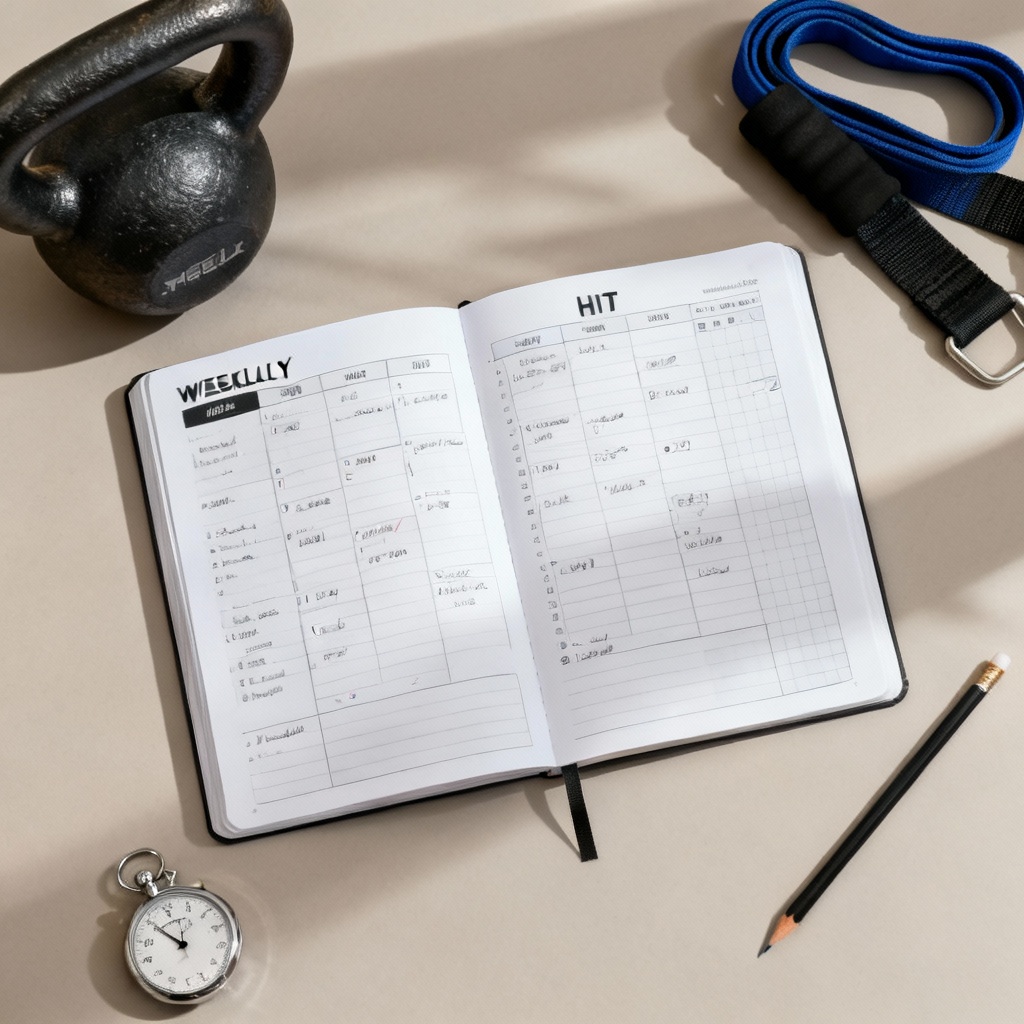 AI weekly strength and HIIT workout planner
