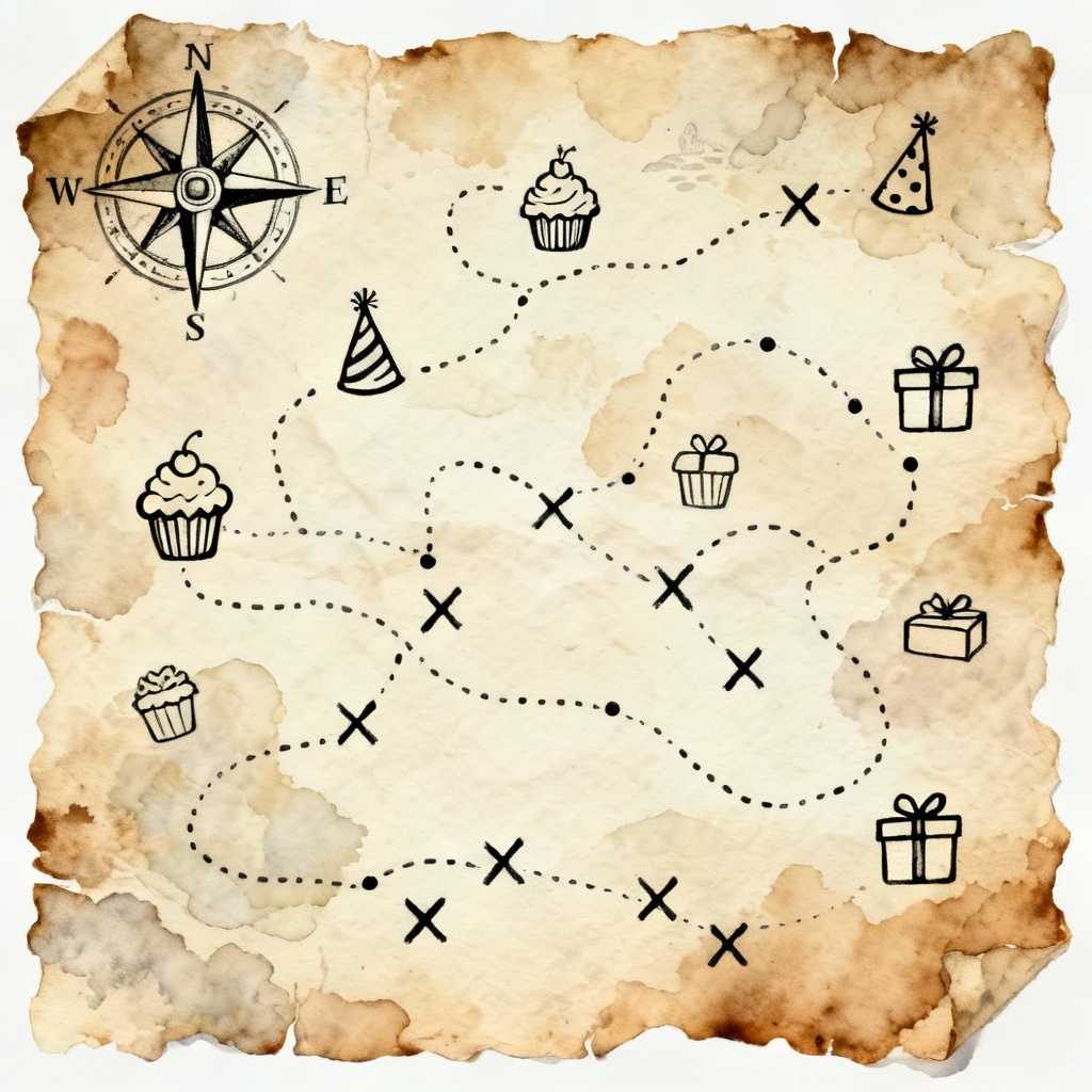 AI Birthday Treasure Hunt Map