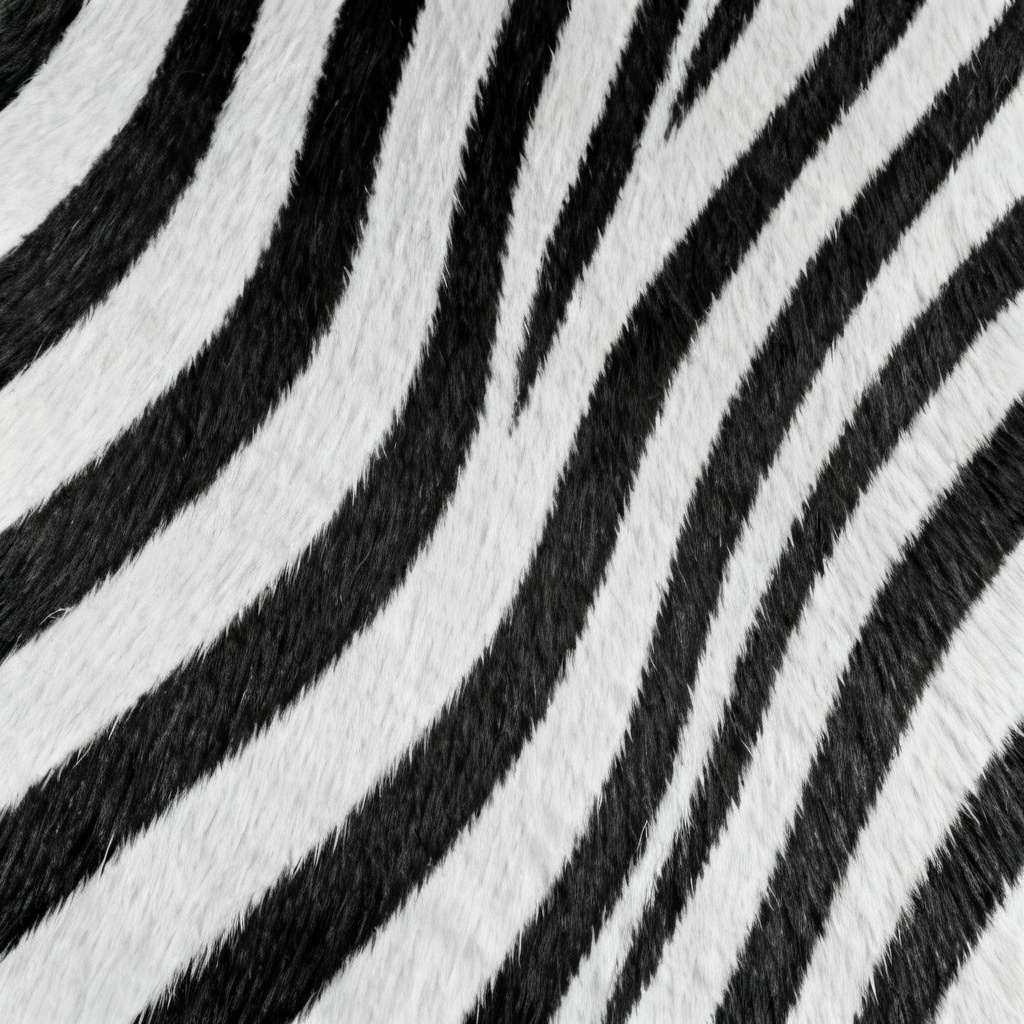 AI seamless black and white zebra fur texture