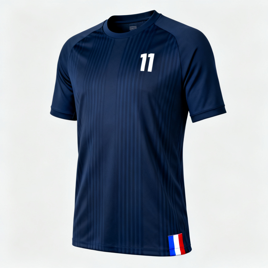 AI France Training Top Minimalist Navy