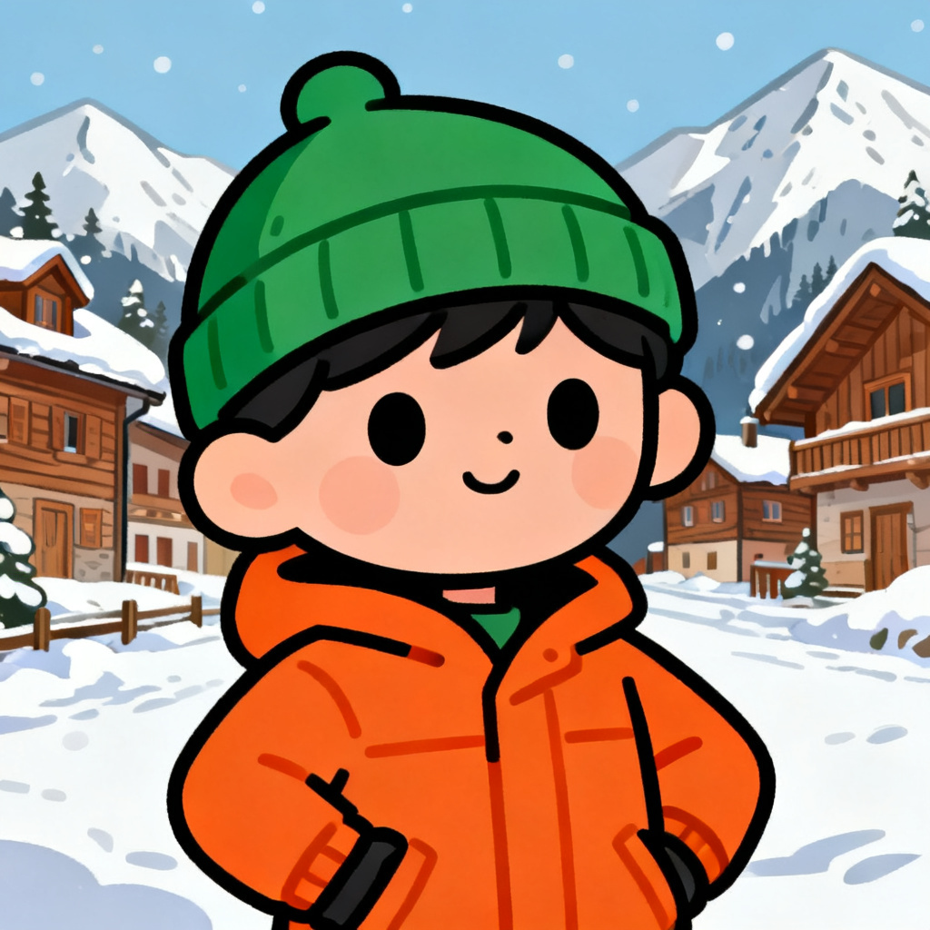 AI South Park OC maker preview in snowy town