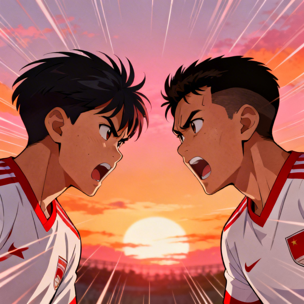 AI anime Indonesian soccer rivals image