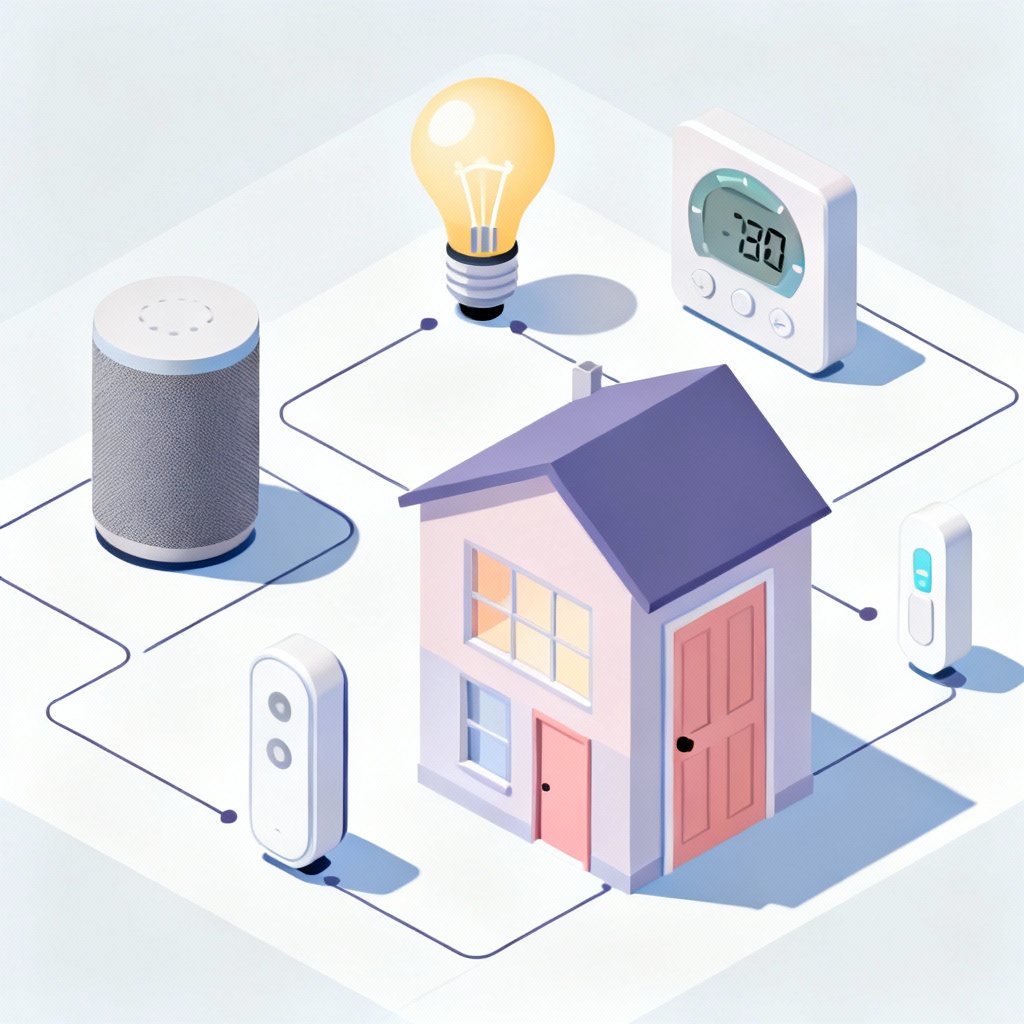 AI modern isometric smart home illustration