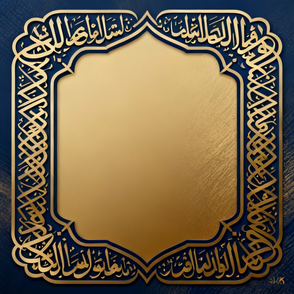AI Kufic Calligraphy Border Frame