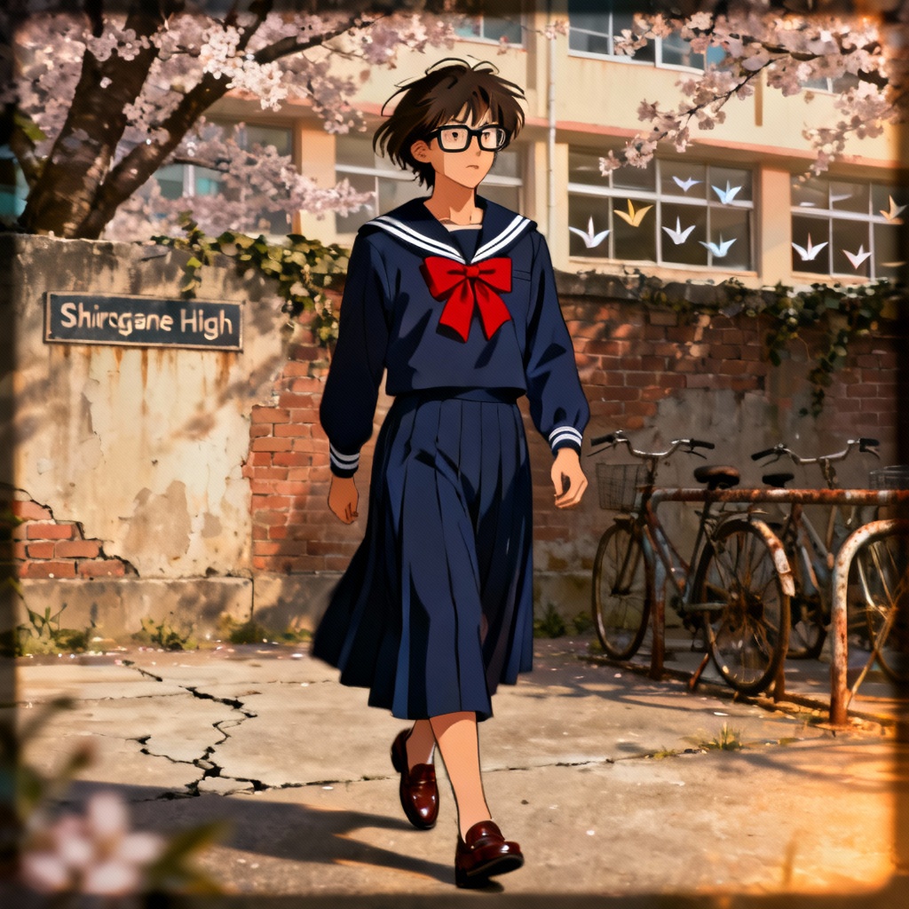 Retro 90s seifuku uniform concept