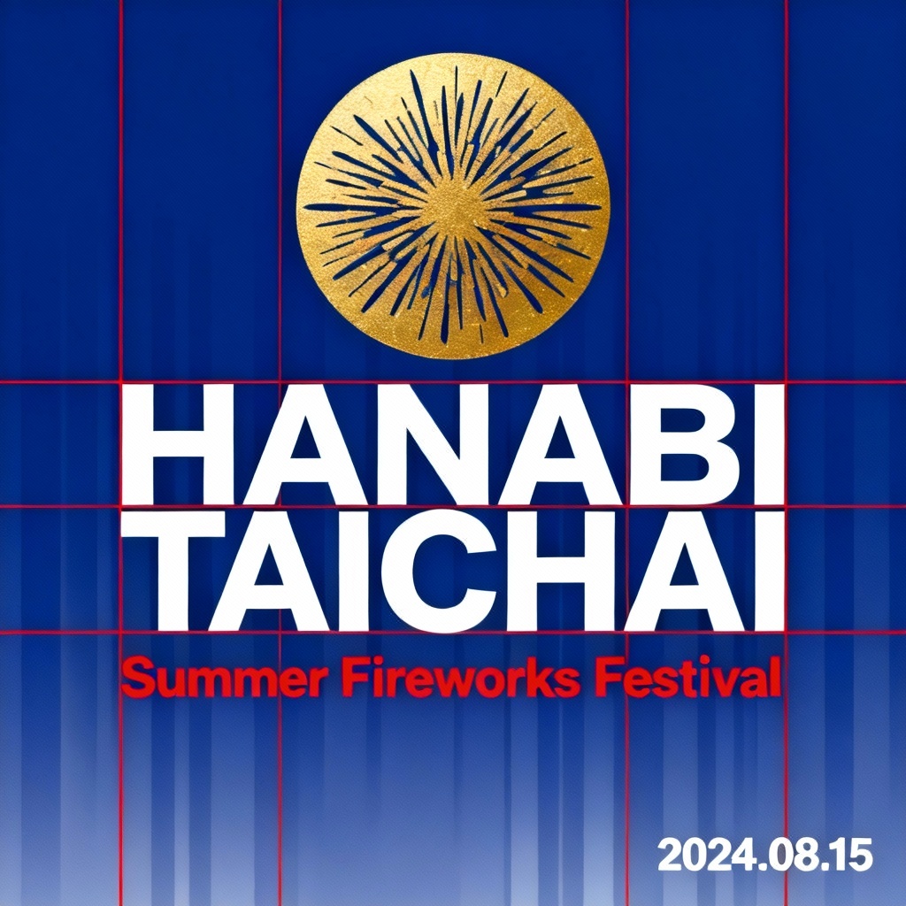 Minimalist Hanabi Taikai poster design