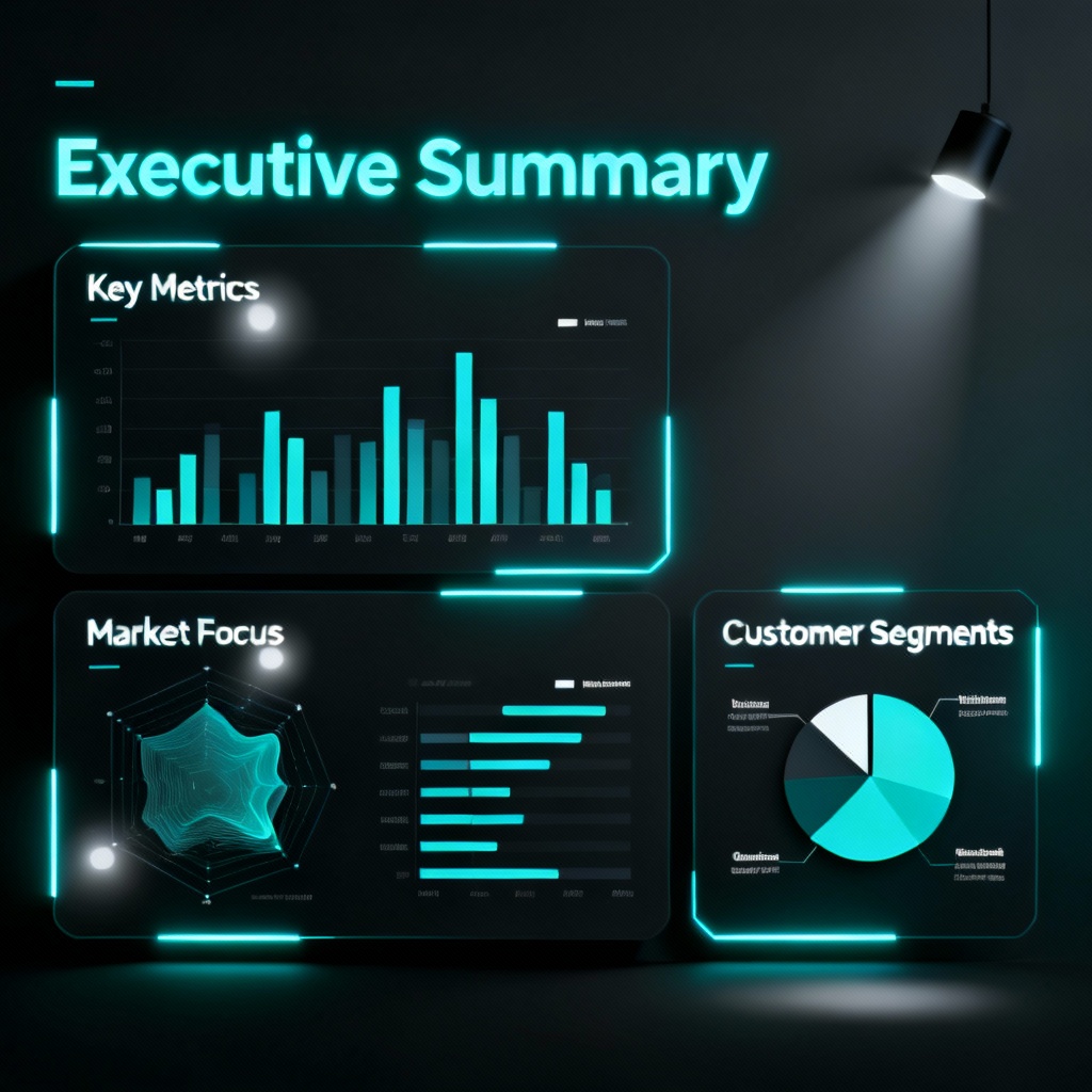AI executive summary slide visual