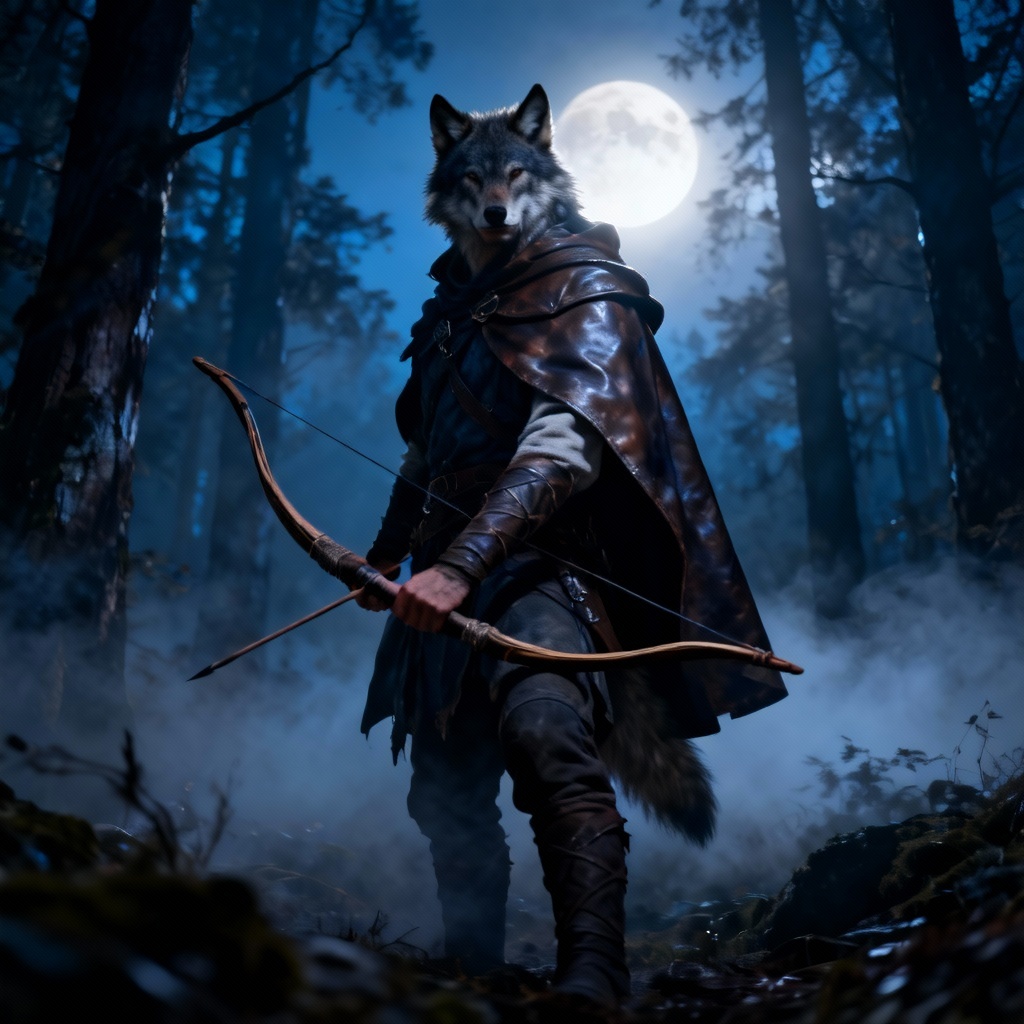 AI Wolf Ears Fantasy Ranger