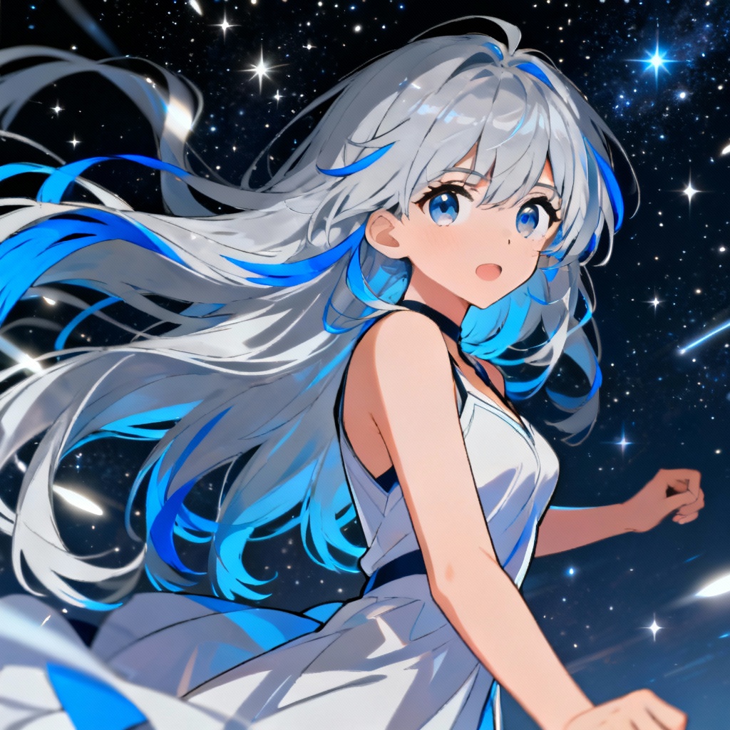 Anime Long Silver Hair Character