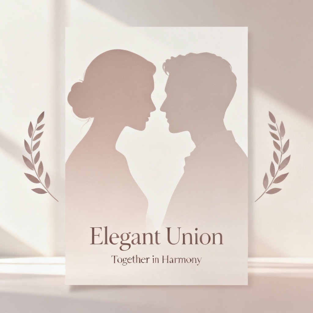 AI minimalist romance film poster with pastel colors