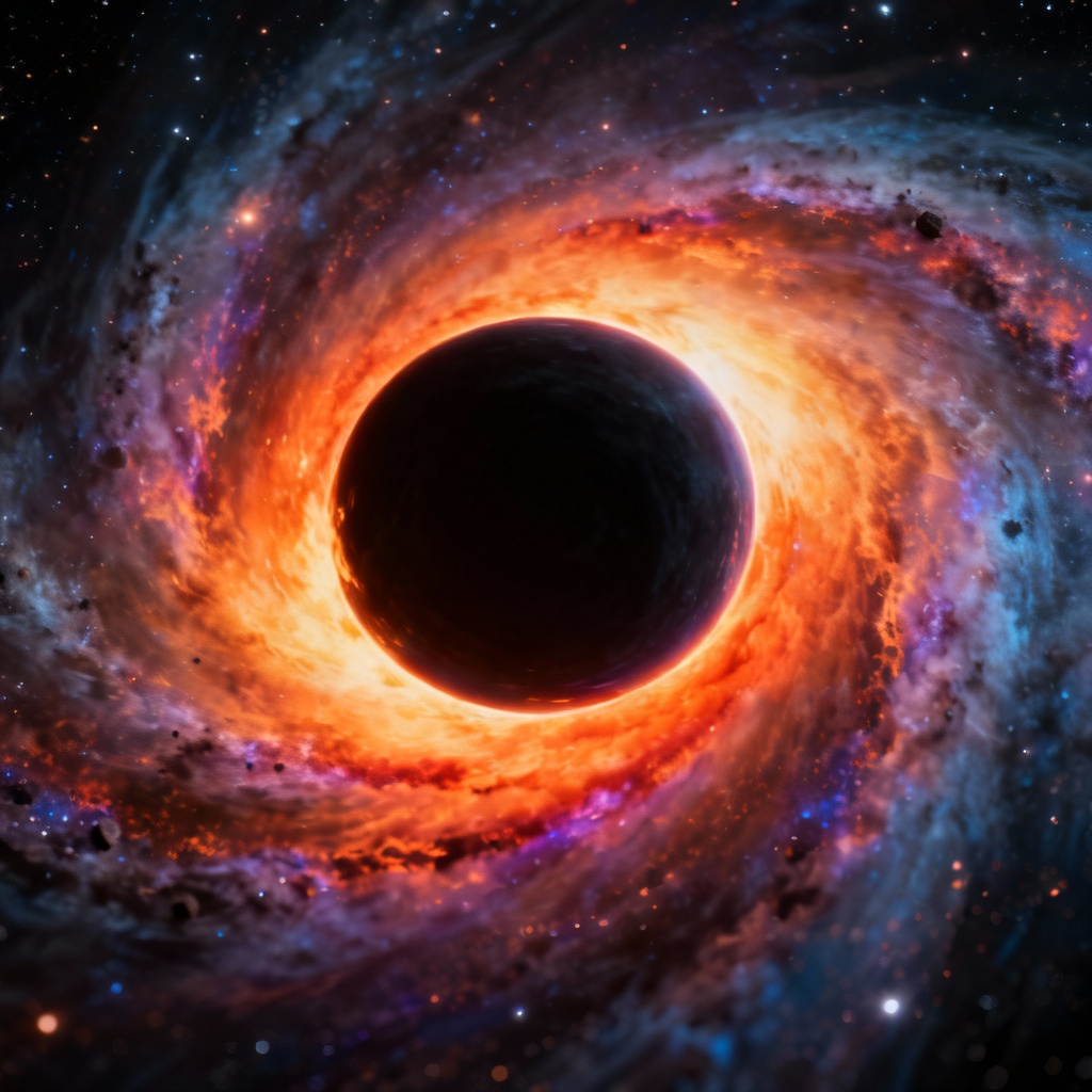 Black hole with luminous accretion disk and lensing