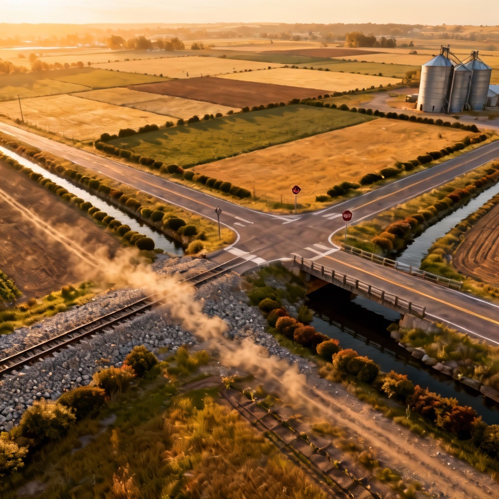 AI road generator rural country road network