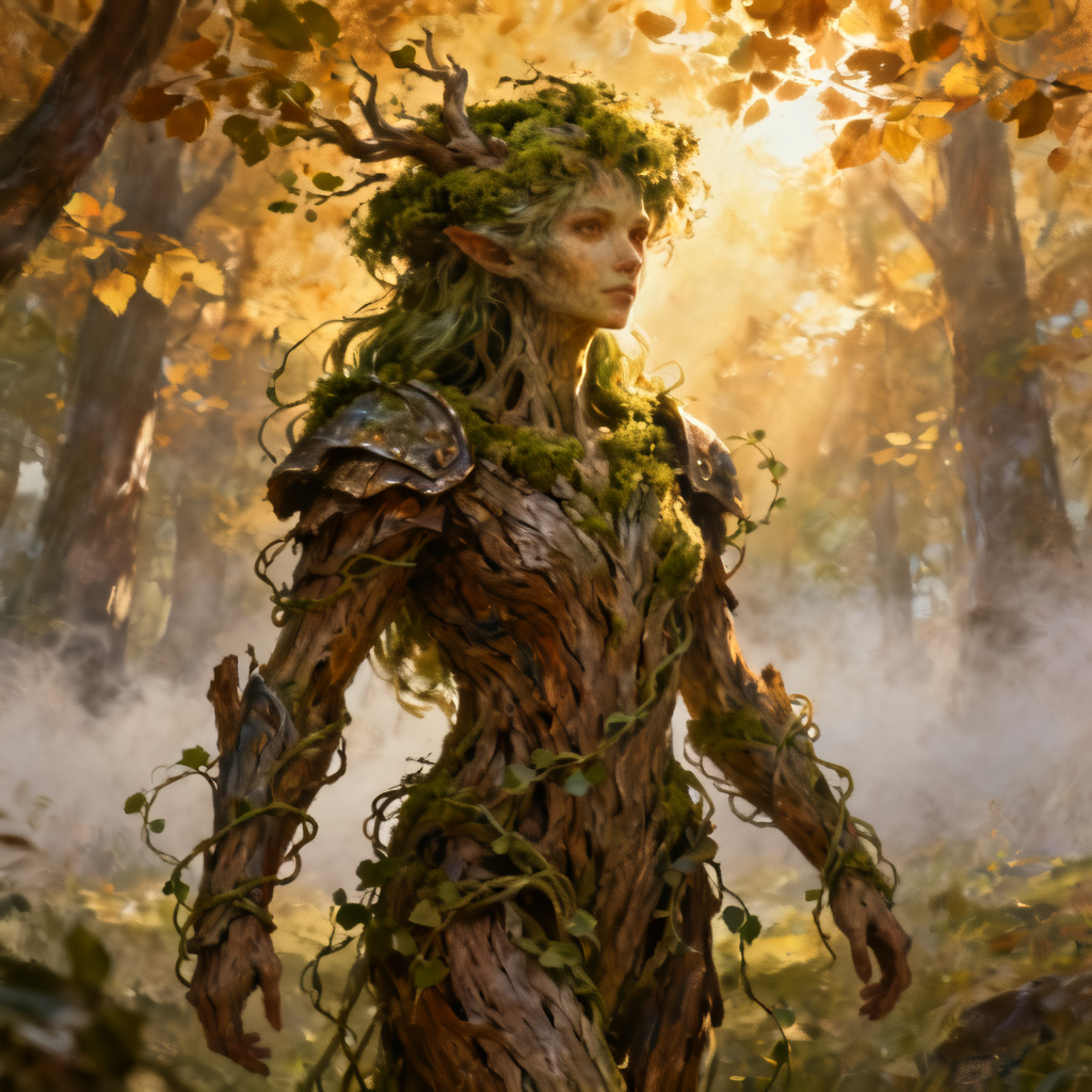 AI Forest Guardian Dryad fantasy original character