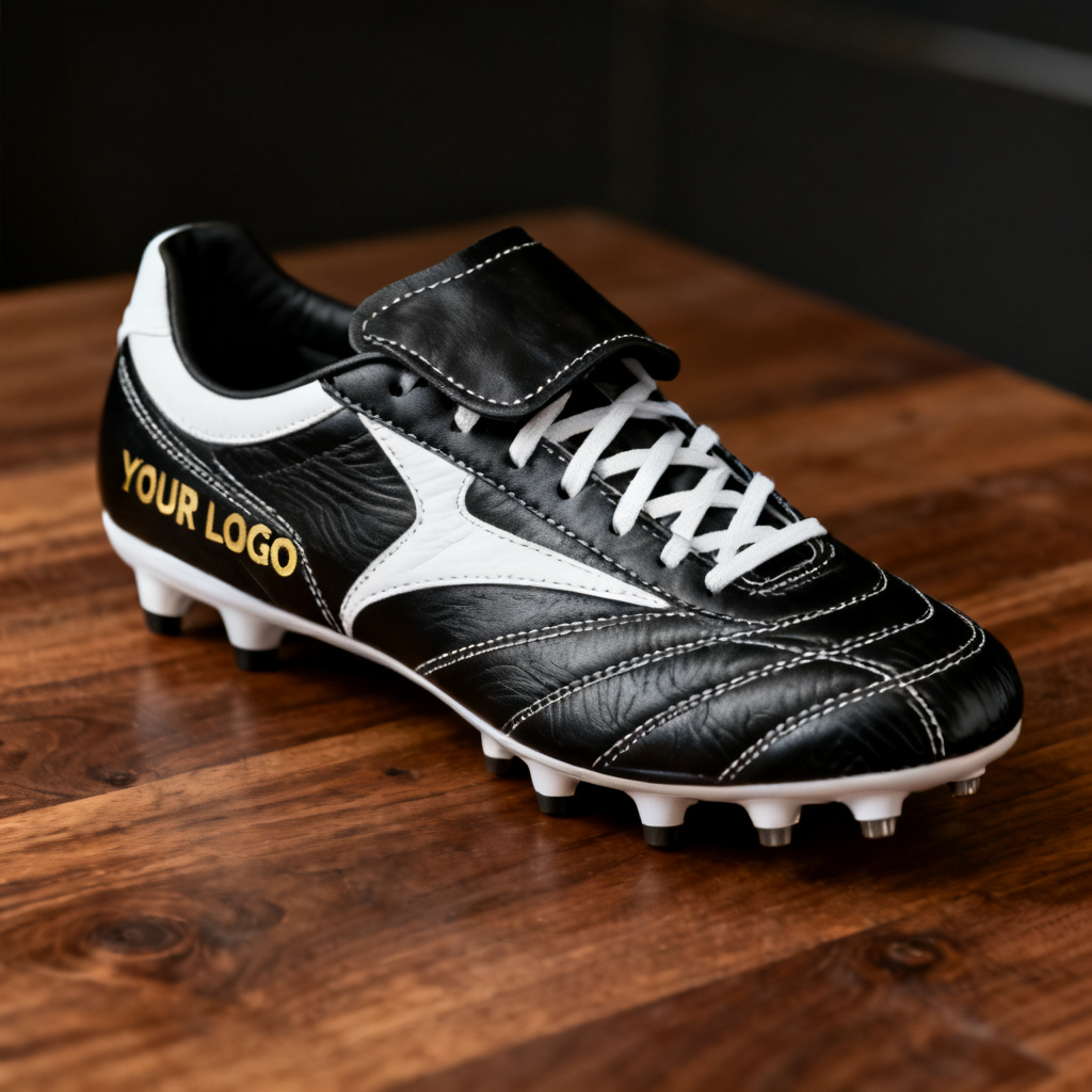 AI classic leather heritage soccer boot mockup