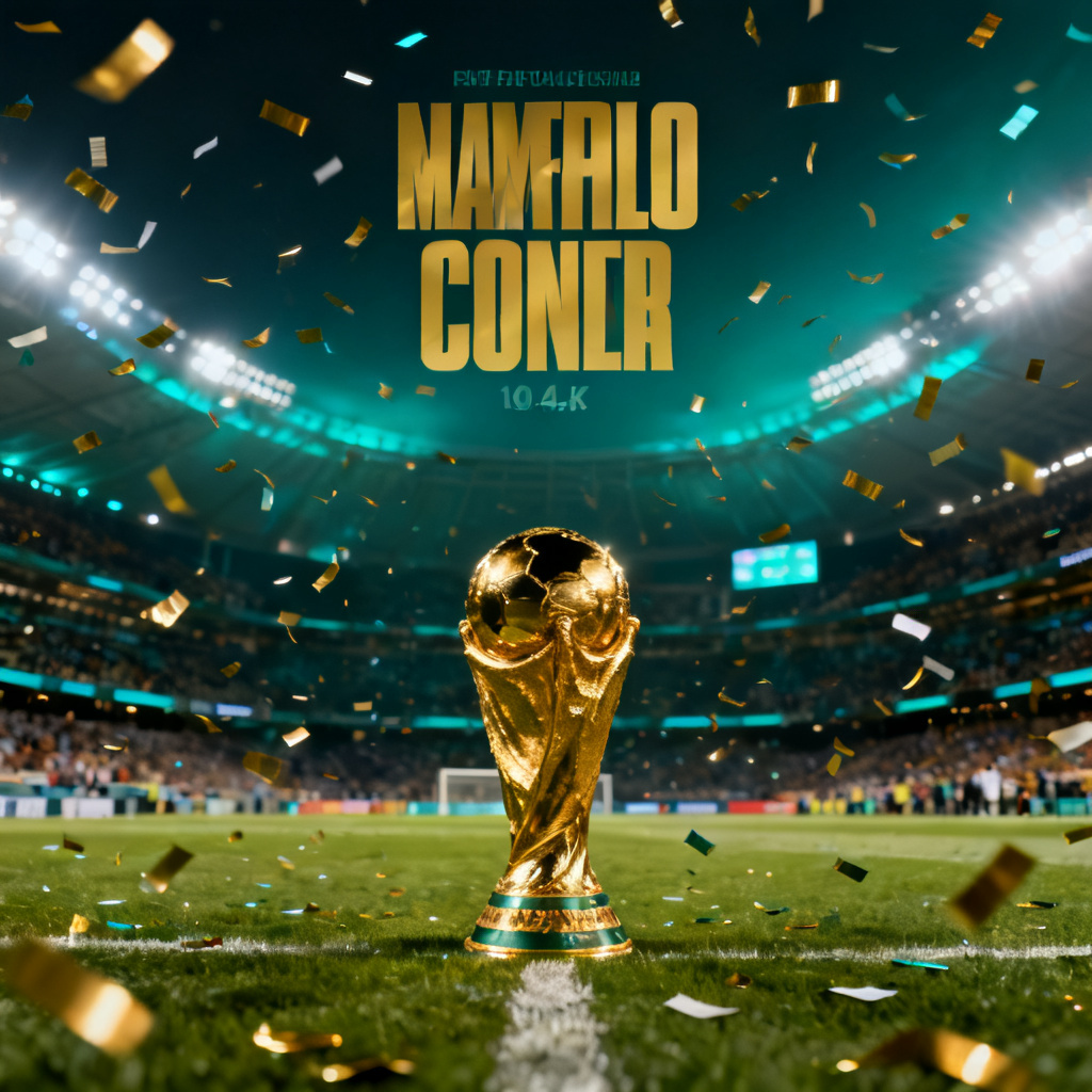 AI worldcup-soccer trophy poster design