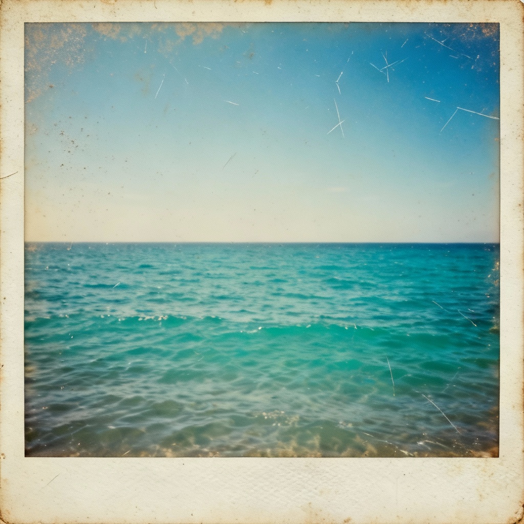 AI restored faded vacation instant print