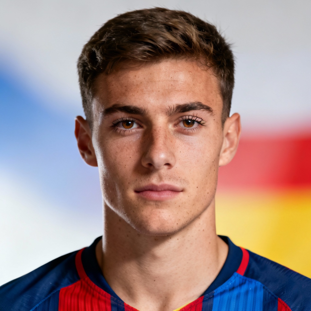 Photoreal soccer avatar in clean studio lighting