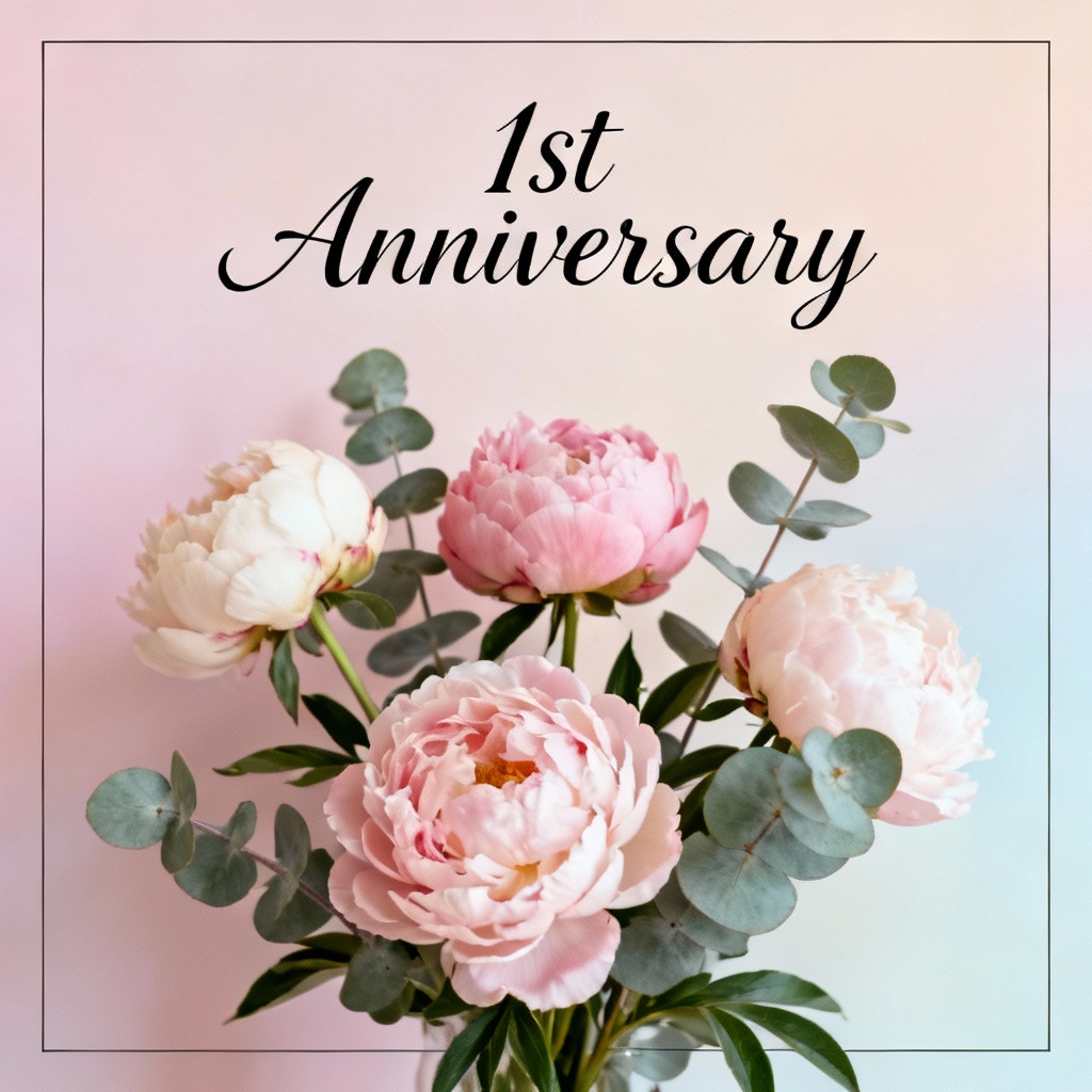 AI Floral 1st Anniversary Instagram Story
