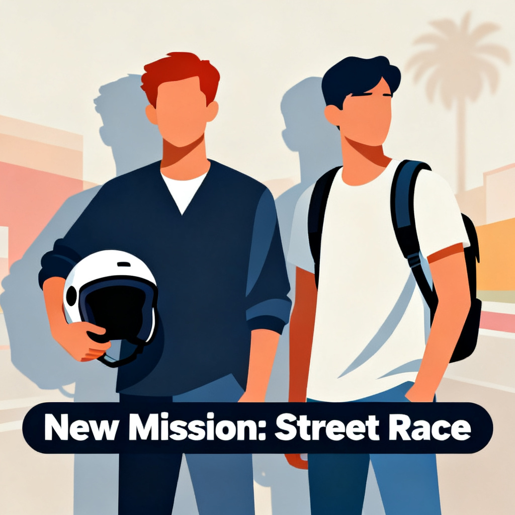 AI GTA loading screen style duo portrait